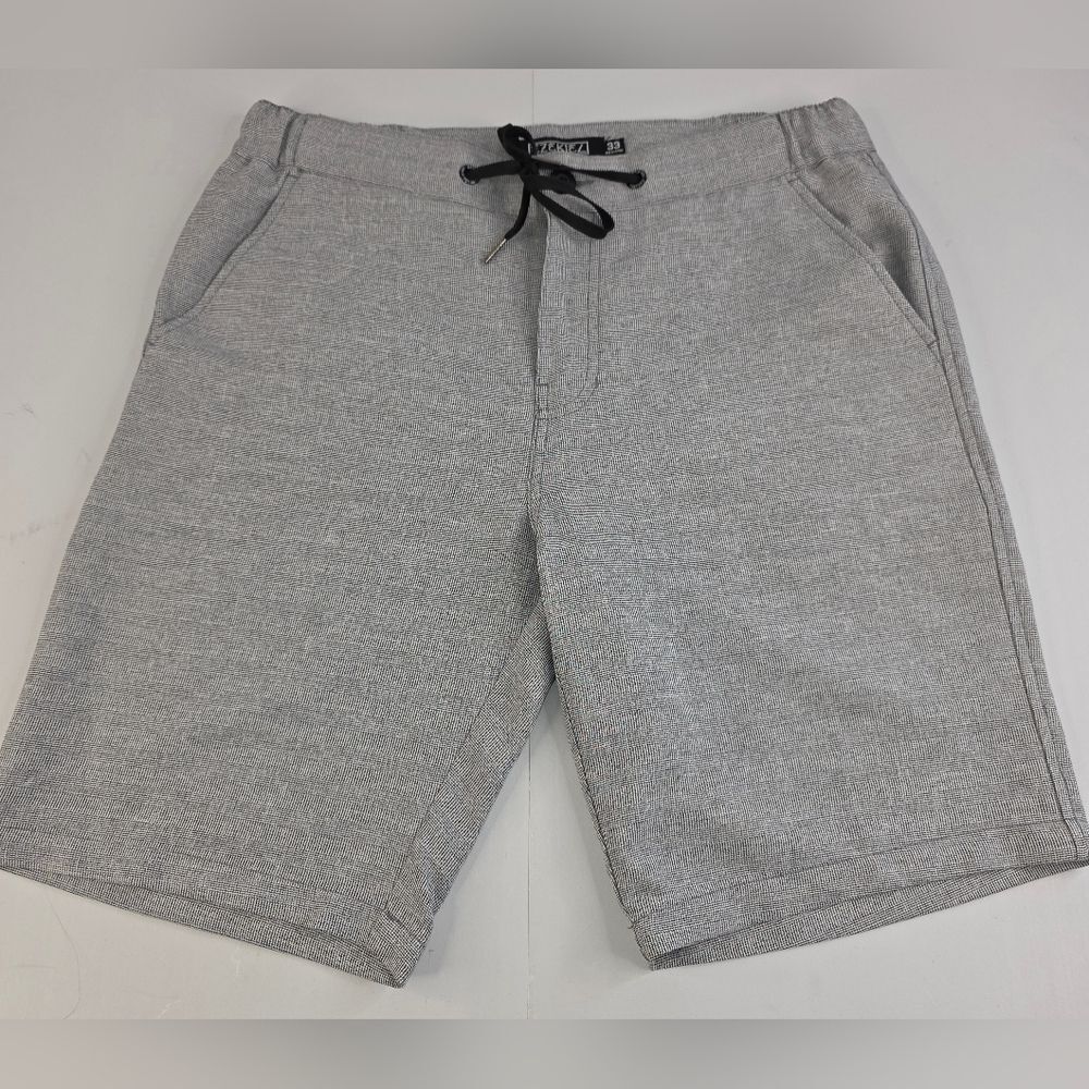 EZEKIEL Men's Layback Drawstring Shorts Primus Striped Gray Size 33 N-1849